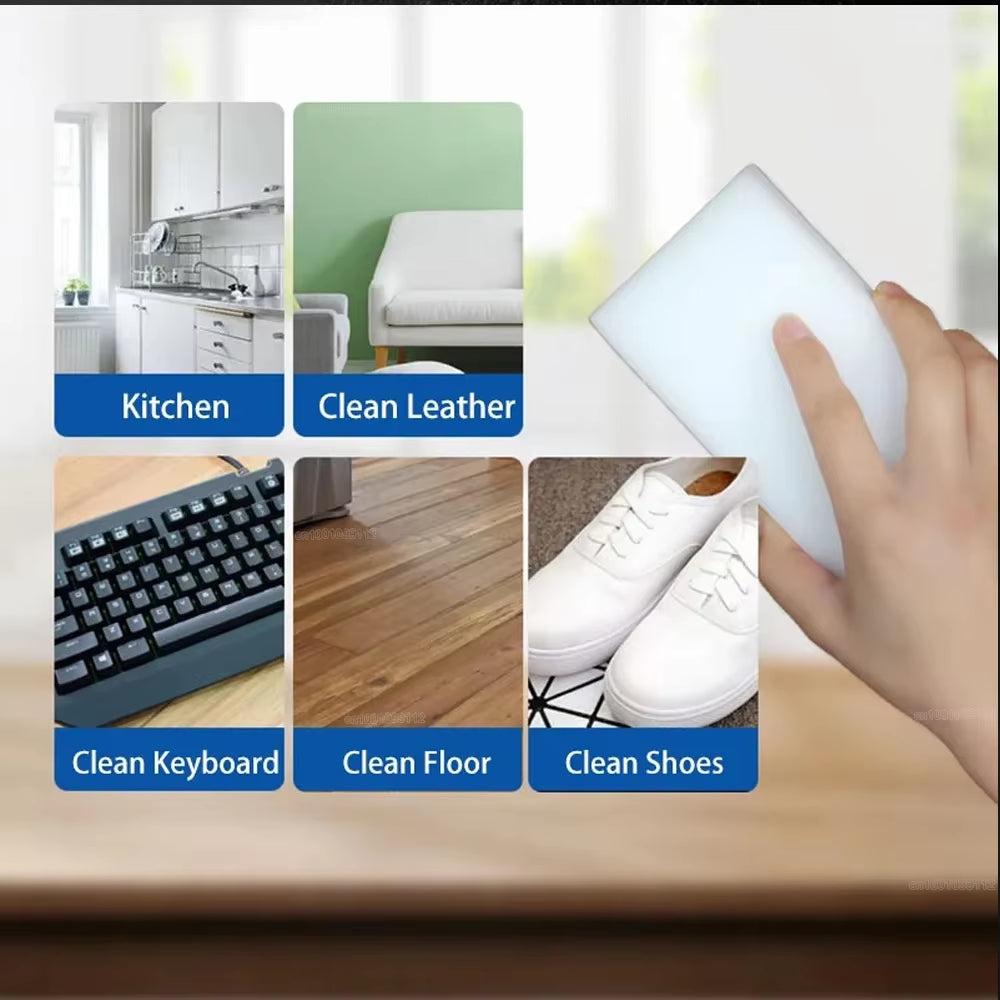 Nano High-Density Sponge Magic Eraser Sponge Cleaner Dishwashing Cloth Kitchen Bathroom Cleaning Tool Cleaning Sponge 10*6*2Cm